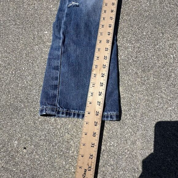 Ariat B4 Relaxed Jeans Womens 14 Straight Leg Blue Denim Distressed Western - Picture 4 of 9